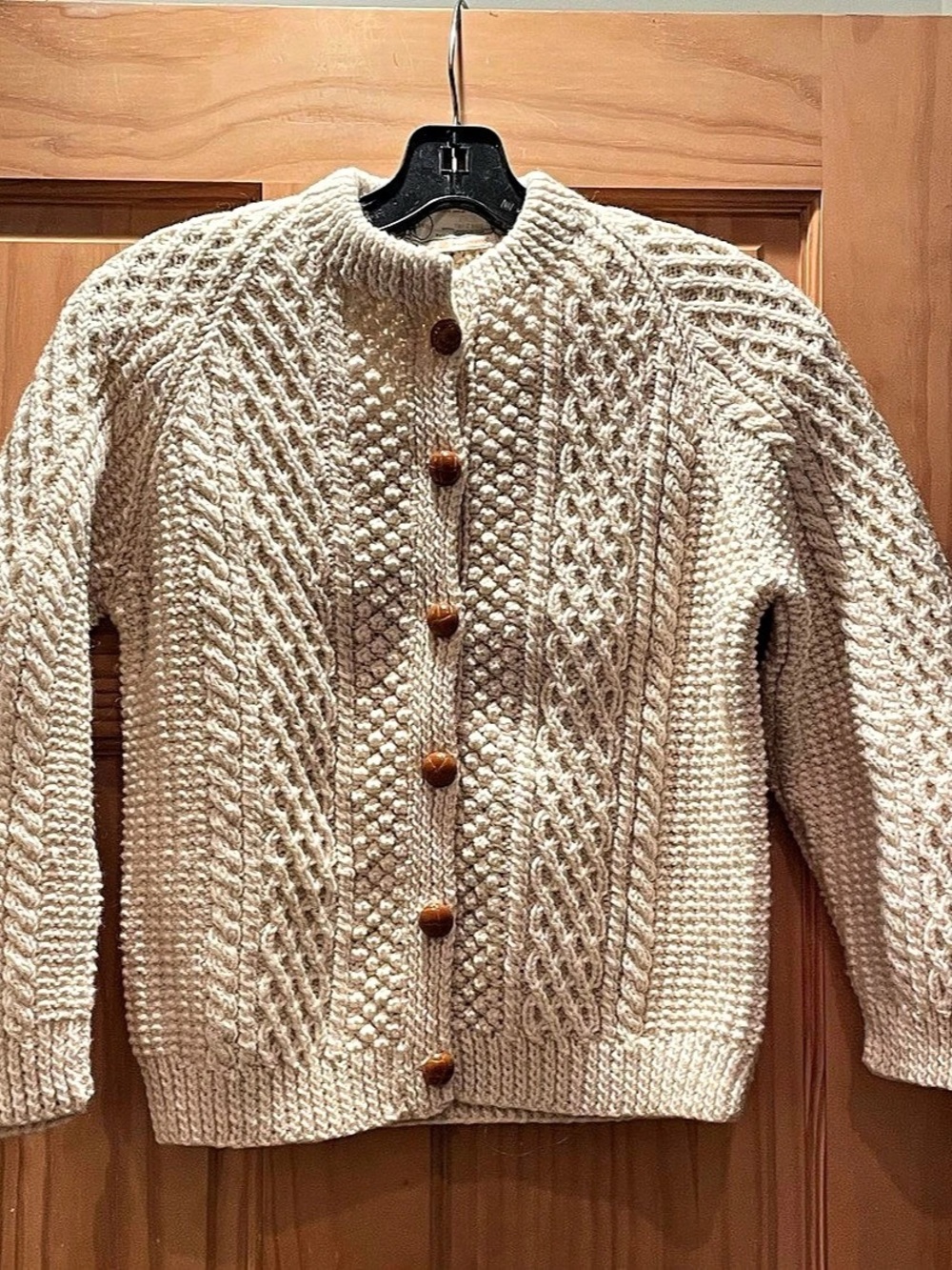 Carbery Cable Knit Cardigan in Cream Like New